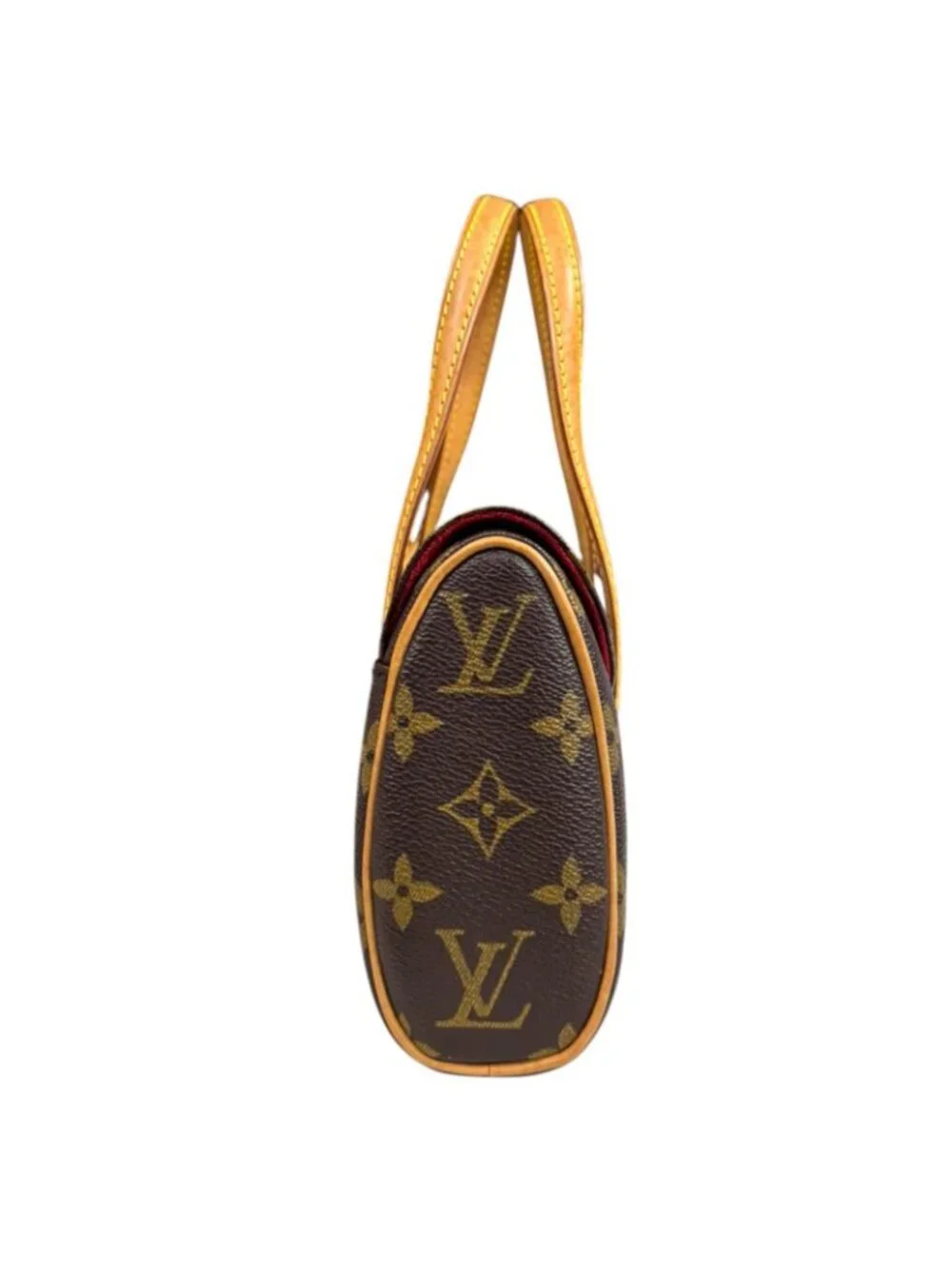 Louis Vuitton Sonatine Monogram Handbag Canvas Brown Vintage